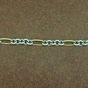 David Yurman Figaro Cable Link Chain Toggle bracelet 8mm
